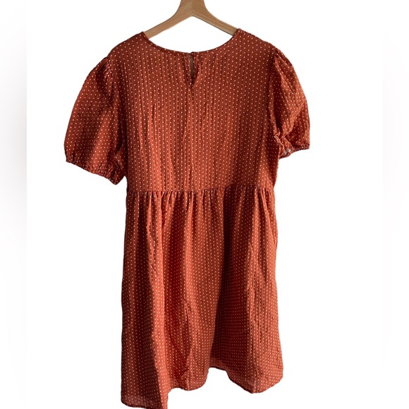 Amber Blue dark orange dot dress - Picture 4 of 5